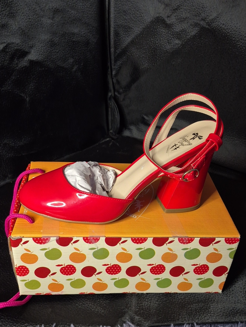 Dancing Days by Banned Size 40 Red Chunky Heel - New